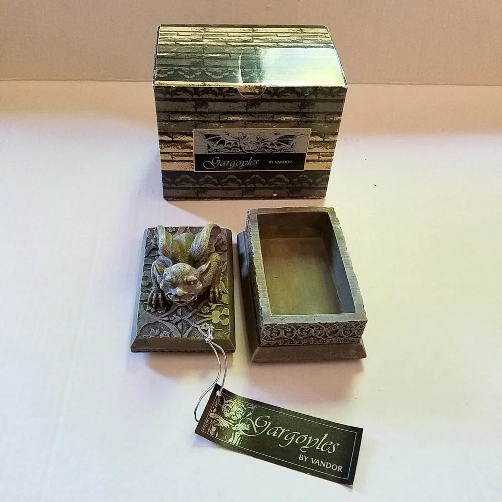 Vintage 1995 Gargoyles by Vandor Gargoyle Rectangle Trinket Jewelry Box